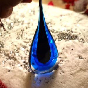 Blue depression glass